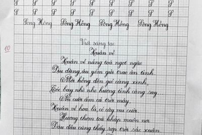 Trường Tiểu học Xuân Tiến – Phong trào luyện chữ viết đúng và đẹp – Khơi dậy niềm đam mê, phát triển tài năng học sinh